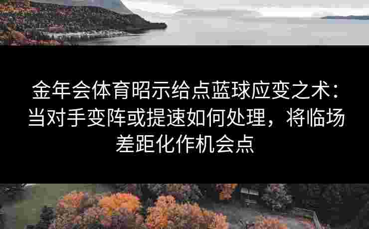 金年会体育昭示给点蓝球应变之术：当对手变阵或提速如何处理，将临场差距化作机会点