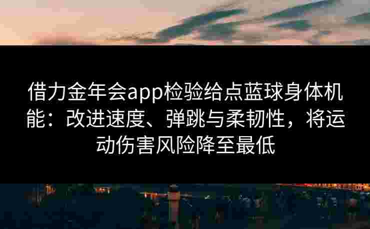 借力金年会app检验给点蓝球身体机能：改进速度、弹跳与柔韧性，将运动伤害风险降至最低