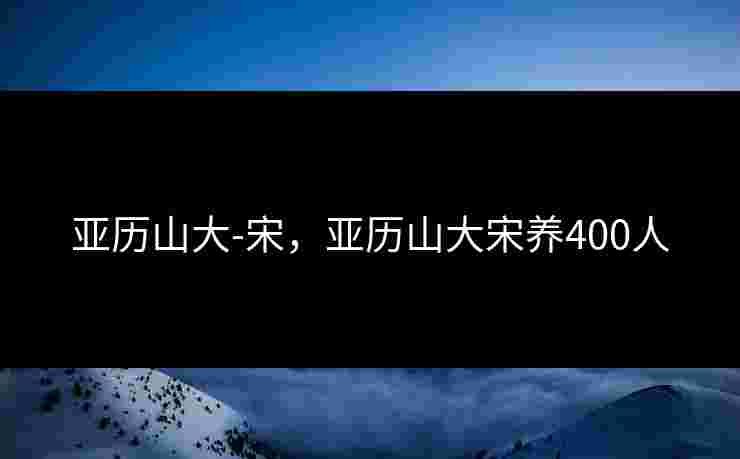 亚历山大-宋，亚历山大宋养400人