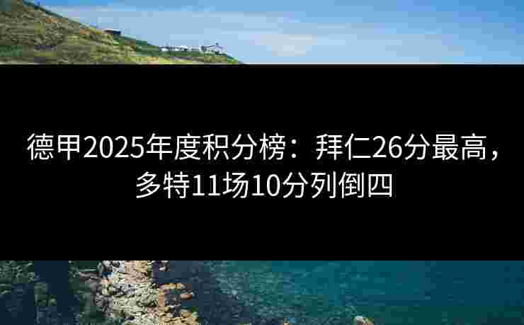 德甲2025年度积分榜：拜仁26分最高，多特11场10分列倒四